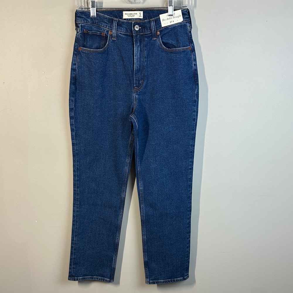 Abercrombie & Fitch Straight Leg Jeans - Dark Blue